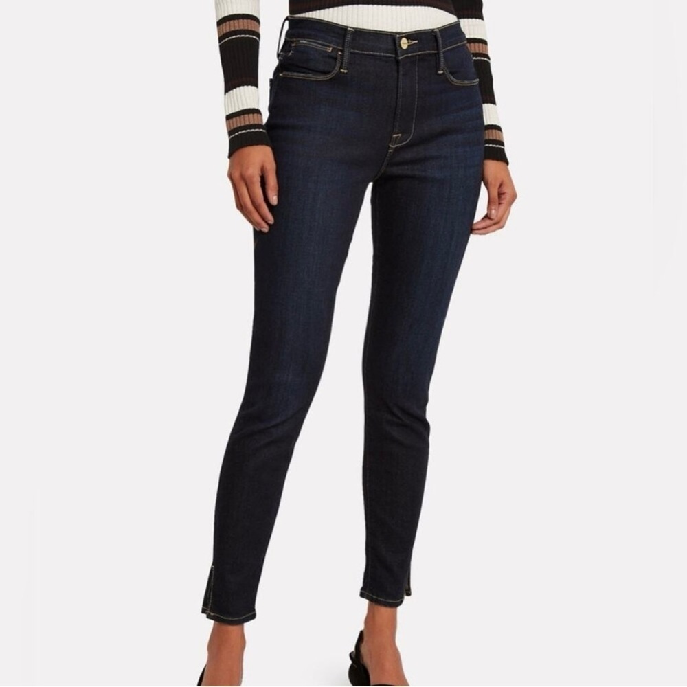 Frame Denim Le High Skinny With Split Out Seam Jeans in Copa Wash Size 25